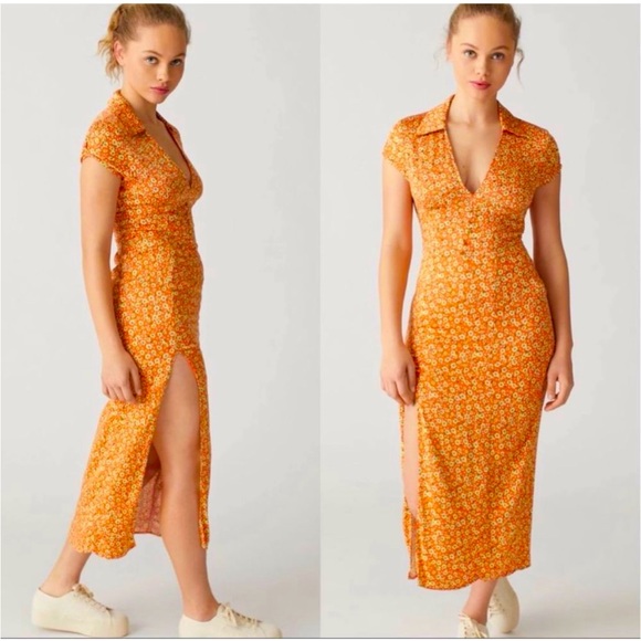 Urban Outfitters Dresses & Skirts - Urban Outfitters Orange Chantelle Midi Dress